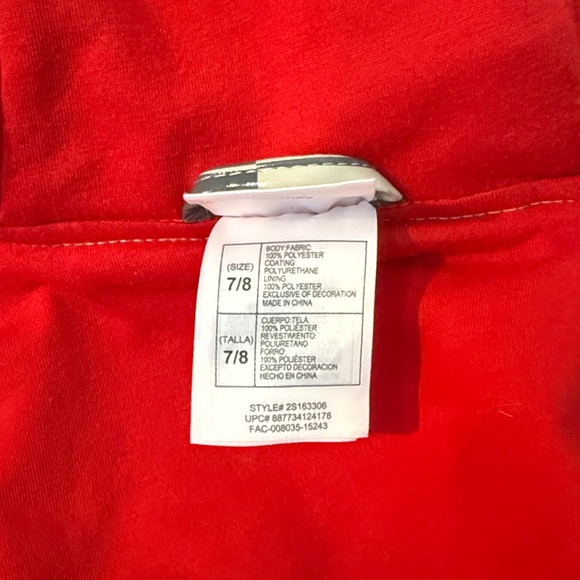 Disney Pixar Cars boys' Lightning McQueen waterproof rain slicker size 7/8 - Picture 6 of 7